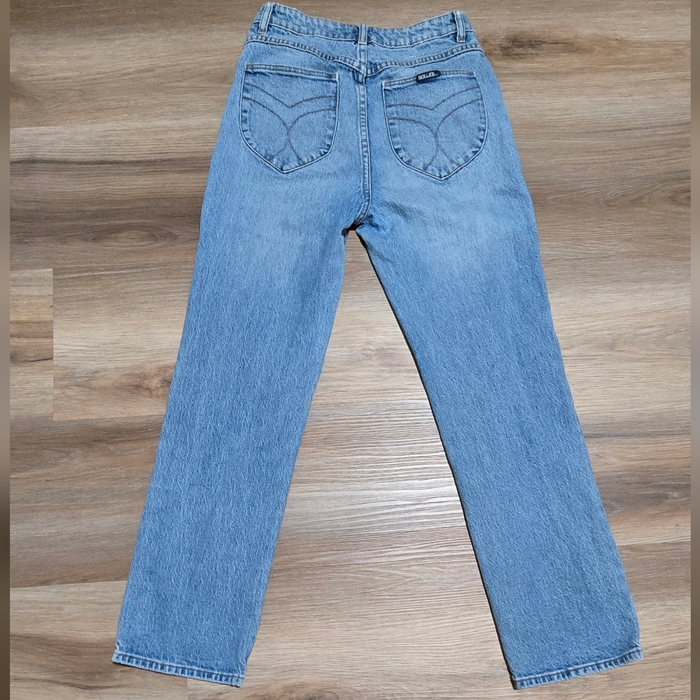 Rolla's High Rise Straight Light Medium Wash Denim Jeans Size 28